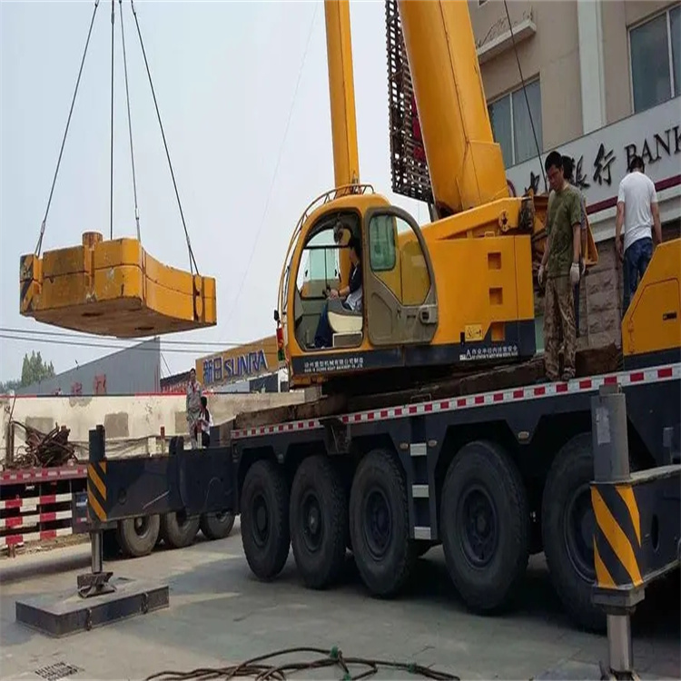 铜陵义安当地吊车出租|机器吊装|75吨|工厂搬迁服务